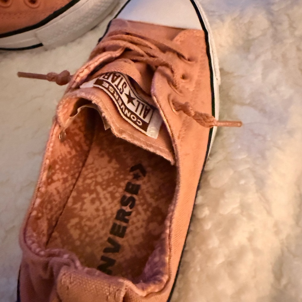 Converse pink Low Top Sneakers with White Toe Caps - Picture 6 of 7